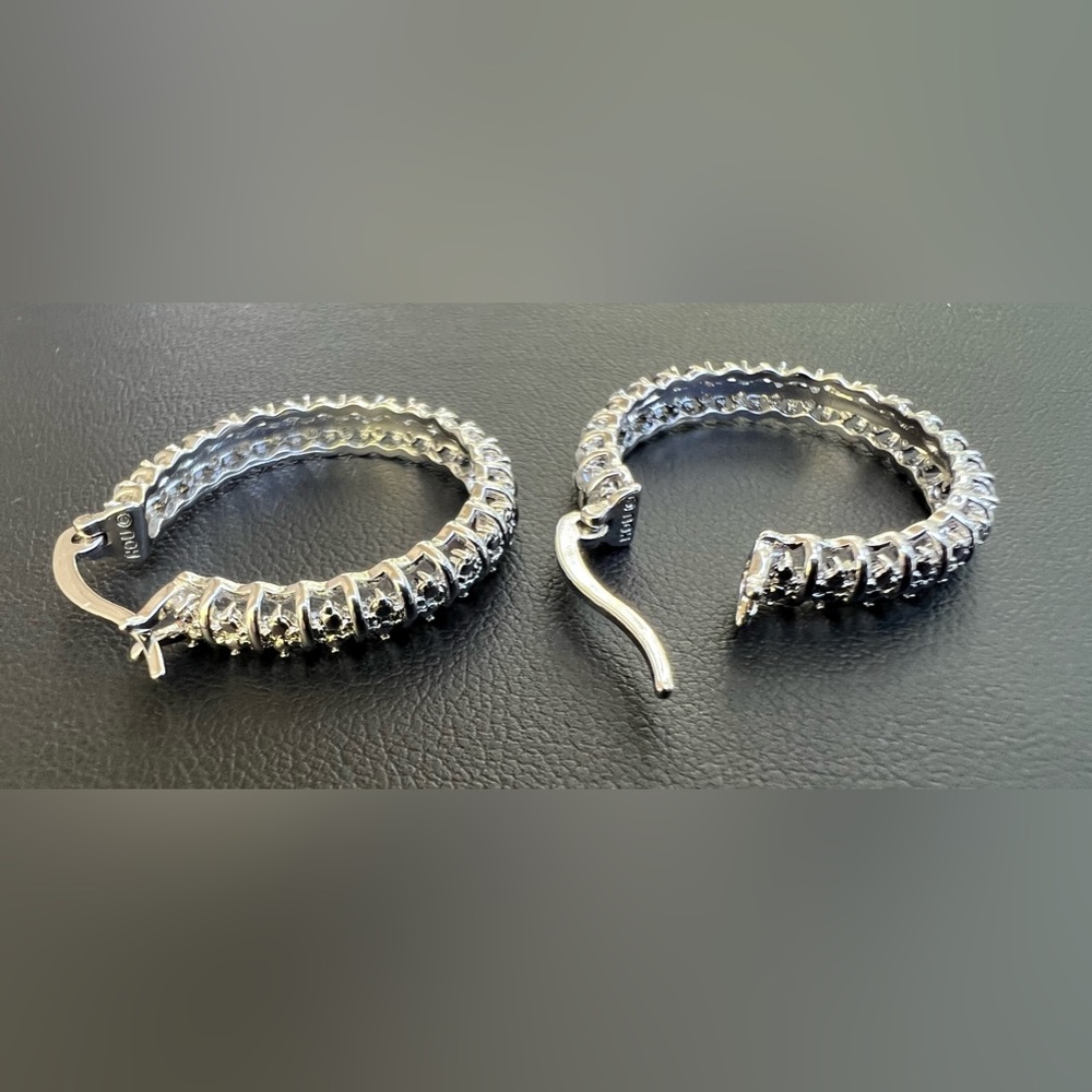 1/2 CTTW Diamond Double Row Earrings - Picture 3 of 3